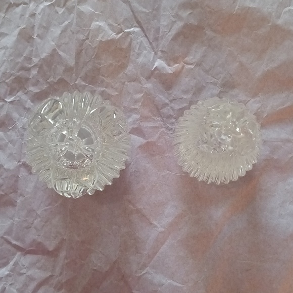 NWOT Gorham glass salt & pepper shakers Pear and Apple made in Germany LIKE NEW - Picture 7 of 15